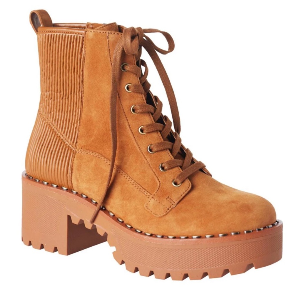 Vince Camuto Women's Tan Lace-Up Ankle Boots, 7.5